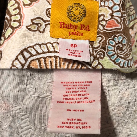 Ruby Rd Pastel Printed Crop Jacket - Picture 8 of 8